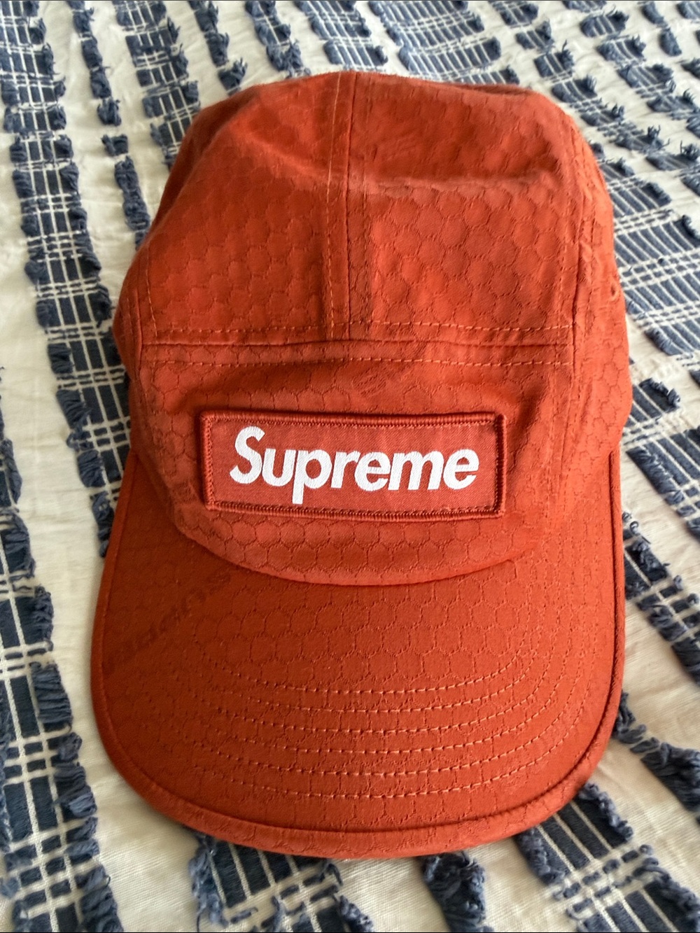 Supreme Rust Orange Box Logo 5-Panel Cap